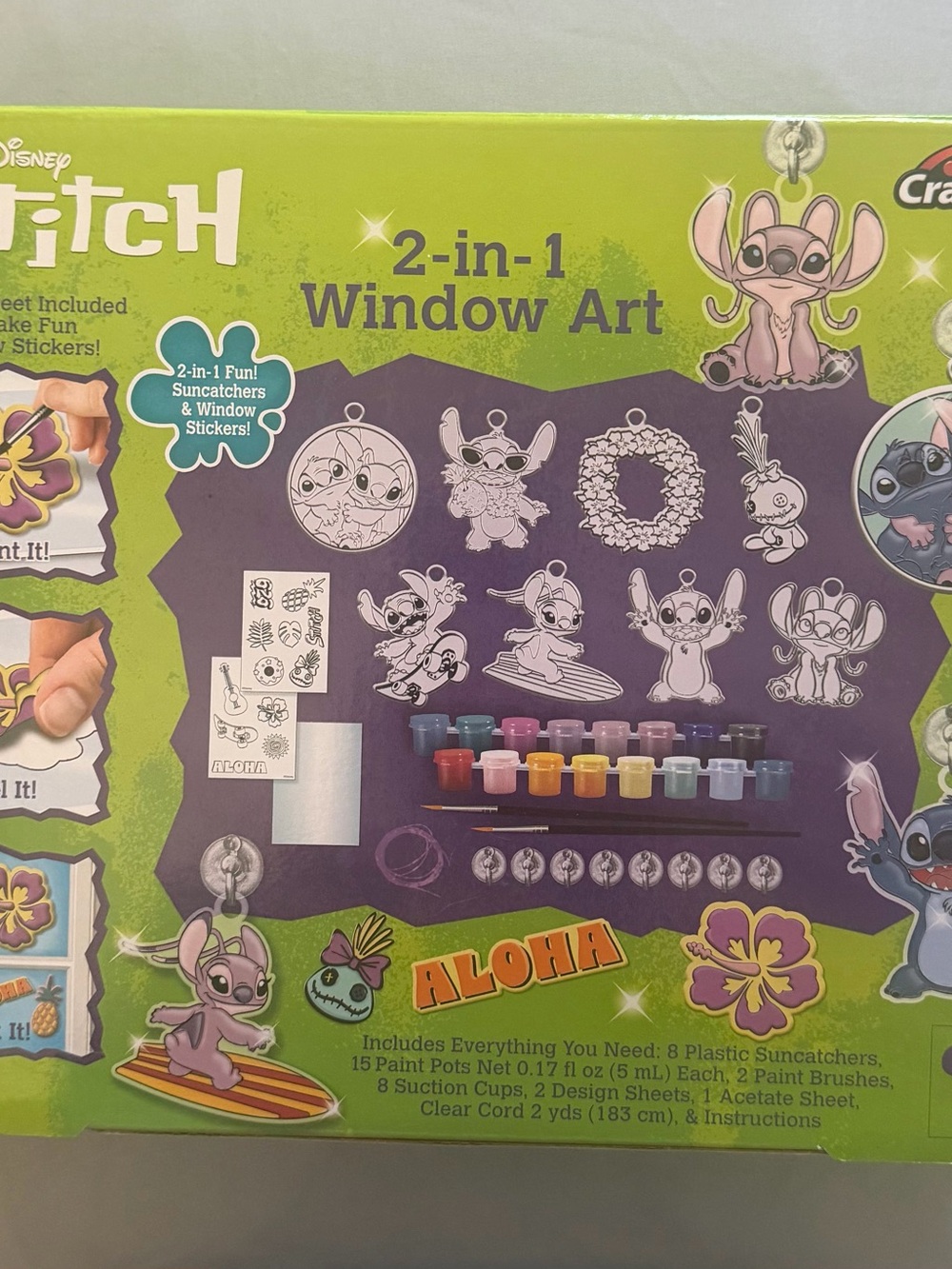 Disney Stitch 2-in-1 Window Art Craft Kit NWT - Picture 2 of 2